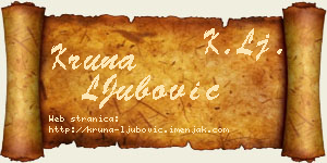 Kruna LJubović vizit kartica